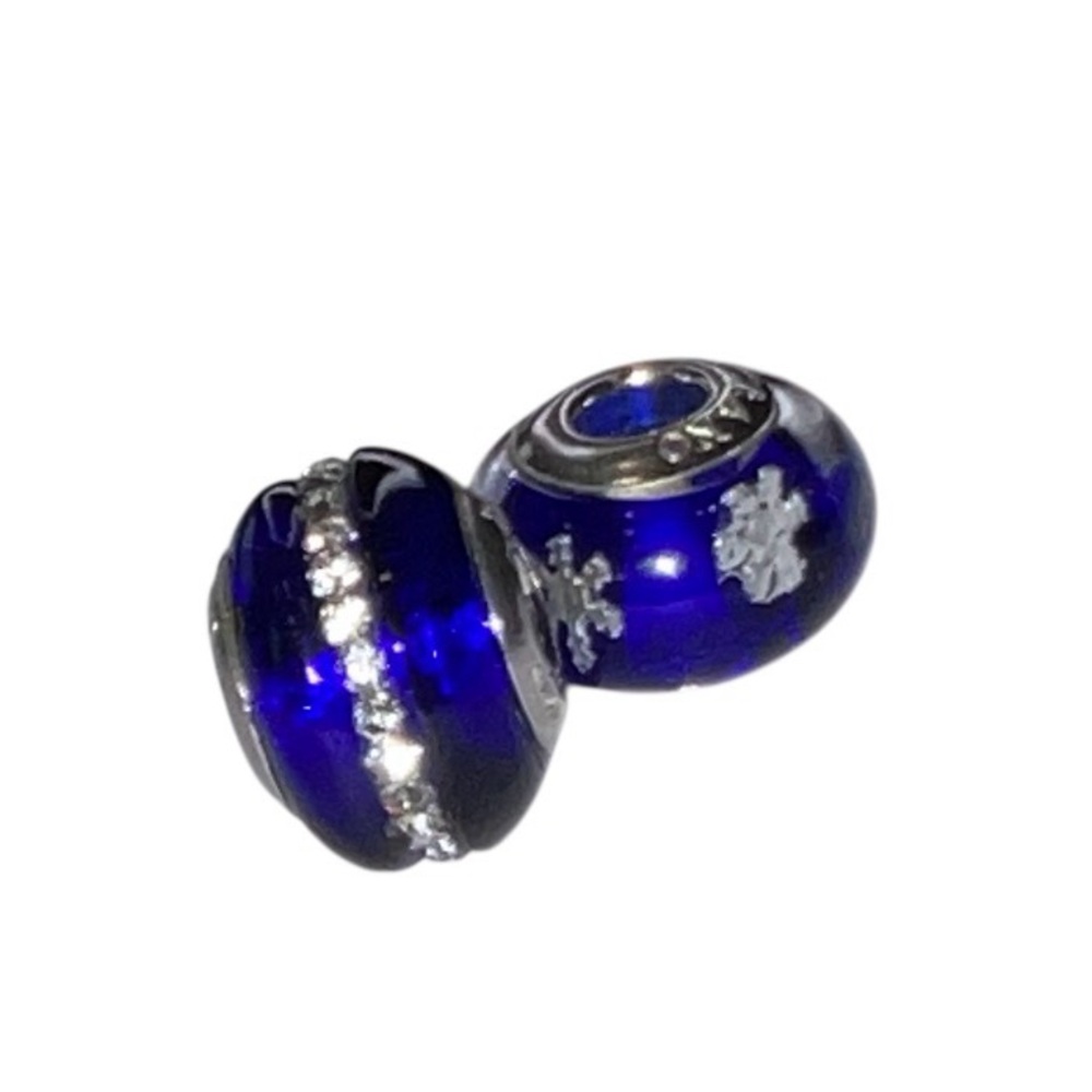 Kay Jewelers Charm Memories 925 Sterling Silver and Blue Charm Set NWOT